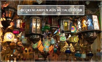 Deckenlampen aus Metall+Glas