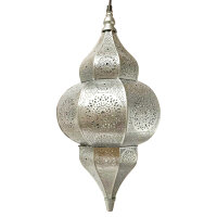 Orientalische Indische Hängelampe Deckenlampe Jaya Silber