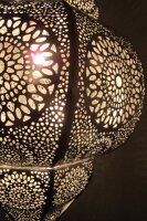 Orientalische Indische Hängelampe Deckenlampe Jaya Silber