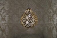 Orientalische Indische Messing Hängelampe Deckenlampe Rajani Gold