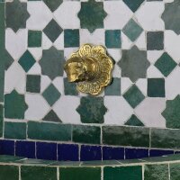 Marokkanischer Mosaikbrunnen Mini Grün