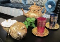 Orientalische Minz-/ Zuckerdose Deko Berber Gold