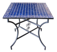 2. Wahl Mediterraner Mosaiktisch Tawriq Zwak Blau 80 x 80 cm