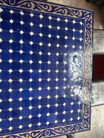 2. Wahl Mediterraner Mosaiktisch Tawriq Zwak Blau 80 x 80 cm