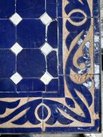 2. Wahl Mediterraner Mosaiktisch Tawriq Zwak Blau 80 x 80 cm