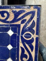 2. Wahl Mediterraner Mosaiktisch Tawriq Zwak Blau 80 x 80 cm