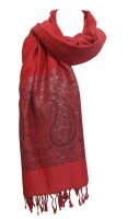 Pashmina Schal - Schultertuch - Stola - mit Paisley Muster - Nr. 21 Flamingo