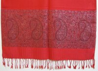 Pashmina Schal - Schultertuch - Stola - mit Paisley Muster - Nr. 21 Flamingo