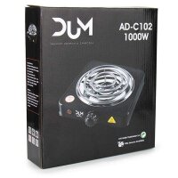 DUM AD-C102 Elektrischer Kohleanzünder 1000W Shisha Wasserpfeife Brenner Heizplatte E-Heater Schwarz