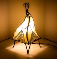 Orientalische Stehlampe "Henna" 35 cm Leder Natur