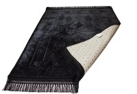 Gebetsteppich Sagada Sajada Prayer Mat Muslim Teppich Bodenteppich- Schwarz