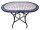 Orientalischer Mosaiktisch Blau-Natur Oval 100 x 60 cm