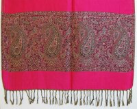 Pashmina Schal - Schultertuch - Stola - mit Paisley Muster - Nr. 24 Pink