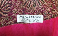 Pashmina Schal - Schultertuch - Stola - mit Paisley Muster - Nr. 24 Pink