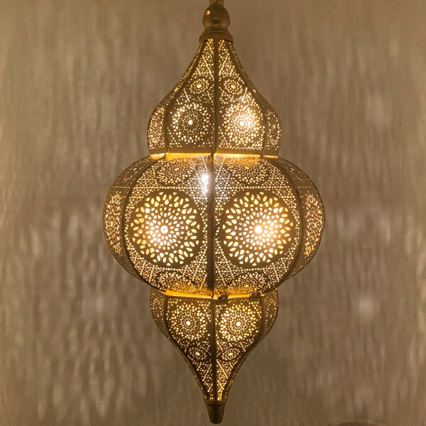 Orientalische Indische Hängelampe Deckenlampe Jaya Gold