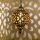 Orientalische Indische Messing Hängelampe Deckenlampe Shiva Gold