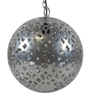 Orientalische Indische Messing Hängelampe Deckenlampe Lalita Silber