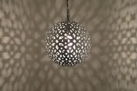 Orientalische Indische Messing Hängelampe Deckenlampe Lalita Silber