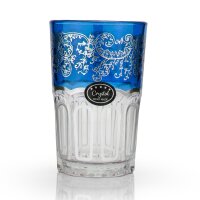 6 Premium Orientalische Marokkanische Teegläser Silber Blau