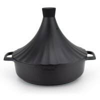 Marokkanische Tajine Morocco Ø 28 cm Keramik Induktion Schwarz Matt