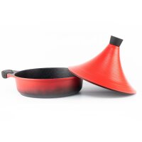 Marokkanische Tajine Agadir Ø 28 cm Induktion Rot Aluminium