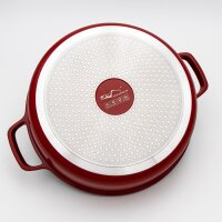 Marokkanische Tajine Morocco Ø 28 cm Induktion Schwarz I Rot I Beige