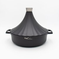 Marokkanische Tajine Morocco Ø 28 cm Induktion Schwarz I Rot I Beige