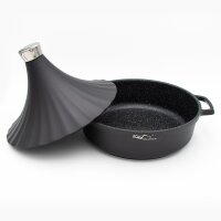 Marokkanische Tajine Morocco Ø 28 cm Induktion Schwarz I Rot I Beige