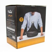 Marokkanische Tajine Morocco Ø 28 cm Induktion Schwarz I Rot I Beige