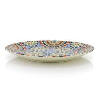 Orientalischer Porzellan-Teller Oriental rund Ø 20cm Blau-Bunt Speise-Essteller spülmaschinenfest