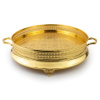 Marokkanisches Teetablett "Deluxe" Ø 47 cm Gold