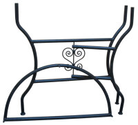 Marokkanische Mosaikkonsole halbrund Blau-Gelb Groß