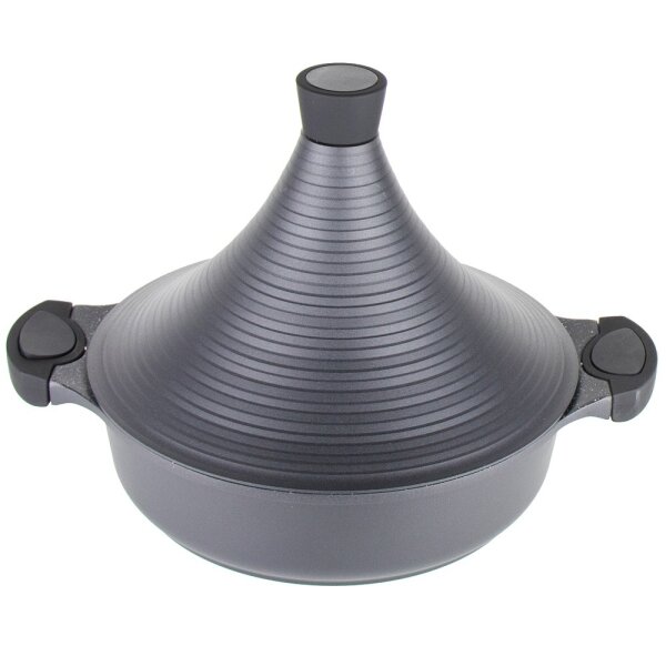 Marokkanische Tagine,Tajine Agadir Ø 28 cm Keramik Induktion Schwarz