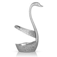 Kaffeelöffel- / Teelöffel- / Zuckerlöffelbehälter mit 6 Löffel Silber Schwan