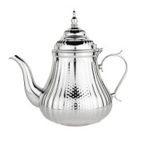 1,6 L Messing Gold/Silber Marokkanische Teekanne Berrad "Marrakesch"