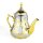 Induktion Orientalische Teekanne, Berrad Atay, Cay Kanne, "Fes" Silber-Gold 0,8 L