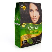 Dabur Vatika Henna Haarfarbe Schwarz -Hair Colour Permanent Black 6x10g (insgesamt - 60g)