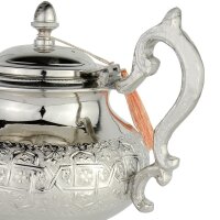 Marokkanische Teekanne "Deluxe 4" Silber 1,7 l