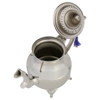 Marokkanische Teekanne "Deluxe 7" Silber 1,7 l