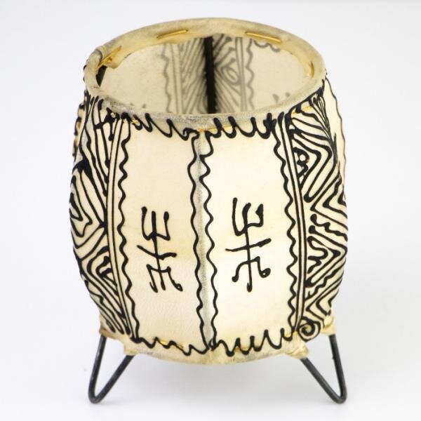 Natur Marokkanisches Henna-Windlicht rund