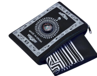 2er Set (schwarz) Reisegebetsteppich mit  Kompass Prayer Mat / Gebetsteppich Taschenformat