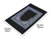 2er Set (schwarz) Reisegebetsteppich mit  Kompass Prayer Mat / Gebetsteppich Taschenformat