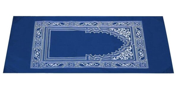 Reisegebetsteppich mit Kompass Prayer Mat / Gebetsteppich Taschenformat blau