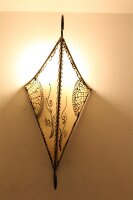 Orientalische Leder-Wandlampe "Sara" Natur