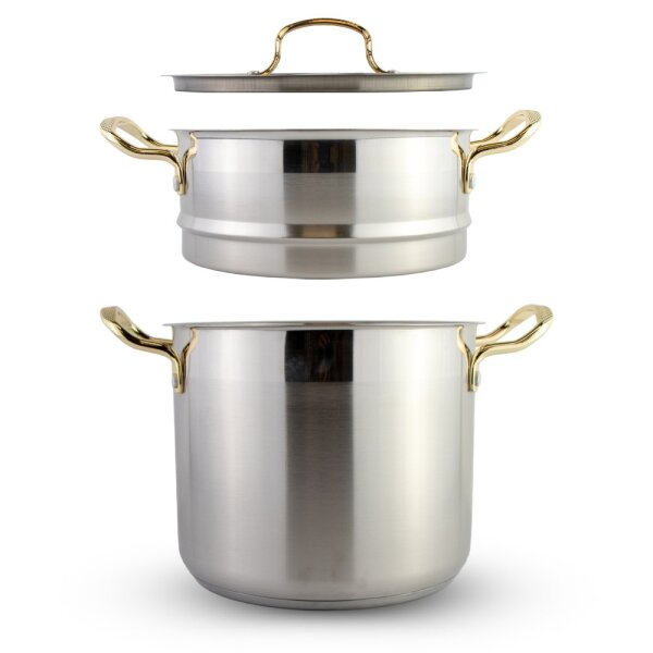 CousCous Topf 6, 8 und 12 Liter Dampfgarer Couscous Pot (3-in-1) 12 Liter CousCous Topf/Dampfgarer