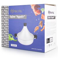 Marokkanische Tajine Agadir Ø 32 cm Keramik Induktion Weiß