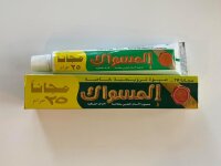 Dabur Bio Zahnpasta Miswak Zahnpasta Fluoridfreie Kräuterzahnpasta Natur Siwak Original Orientalische Zahncreme 75g