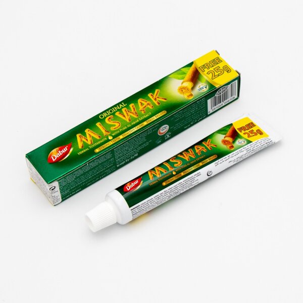 1 Stück Dabur Bio Zahnpasta Miswak Fluoridfrei 75g