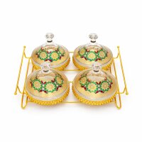Dip-Schale Tajine Snackschalen Set Klein Gold-Multi Glas