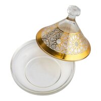 Marokkanische Tajine / Dip-Schale Ø 13 cm Gold Glas